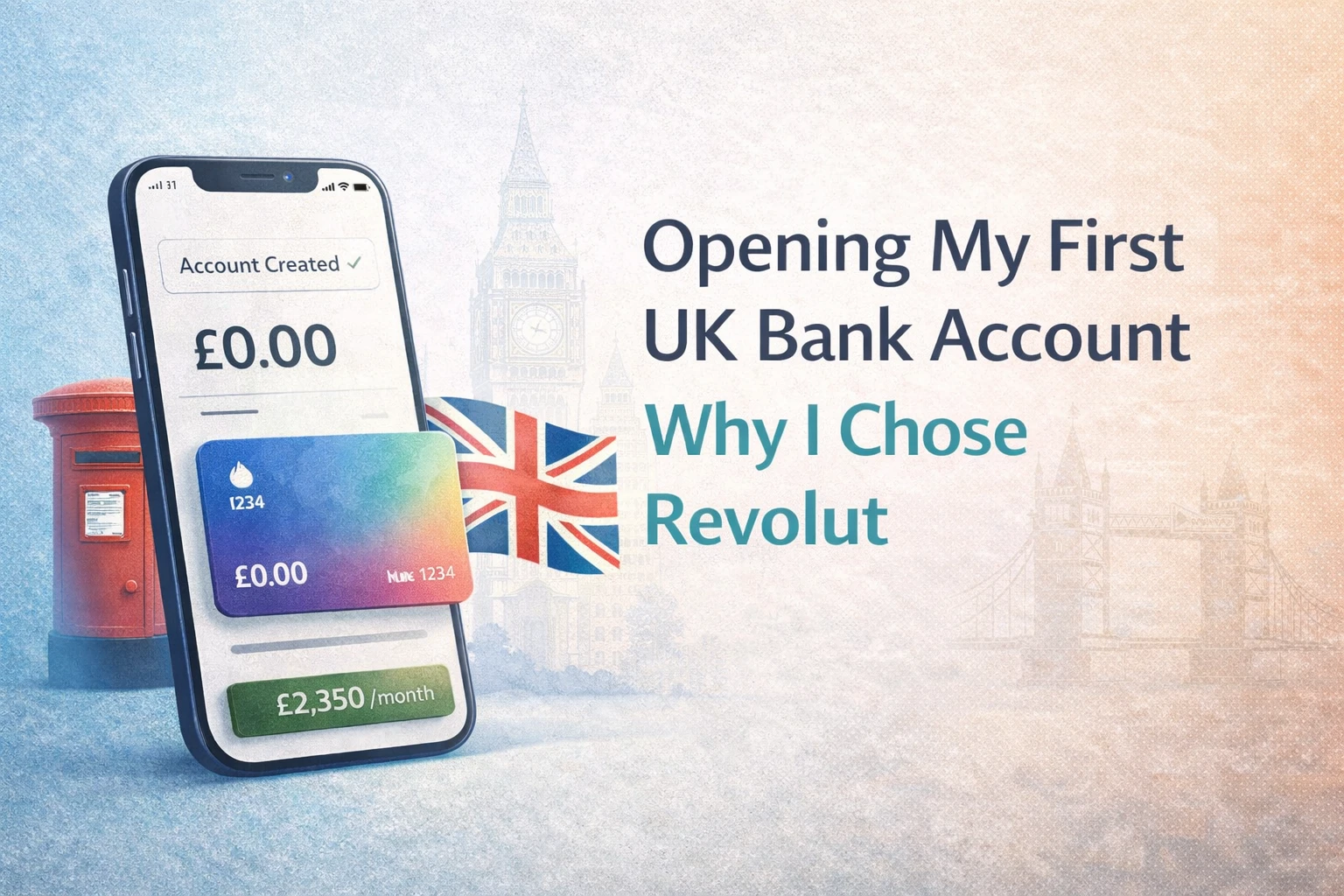 UK newcomer successfully opening Revolut digital bank account on smartphone without proof of address